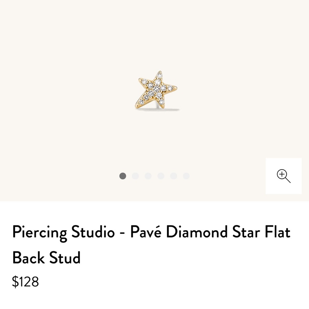 Piercing Studio - Pavé Diamond Star Flat Back Stud